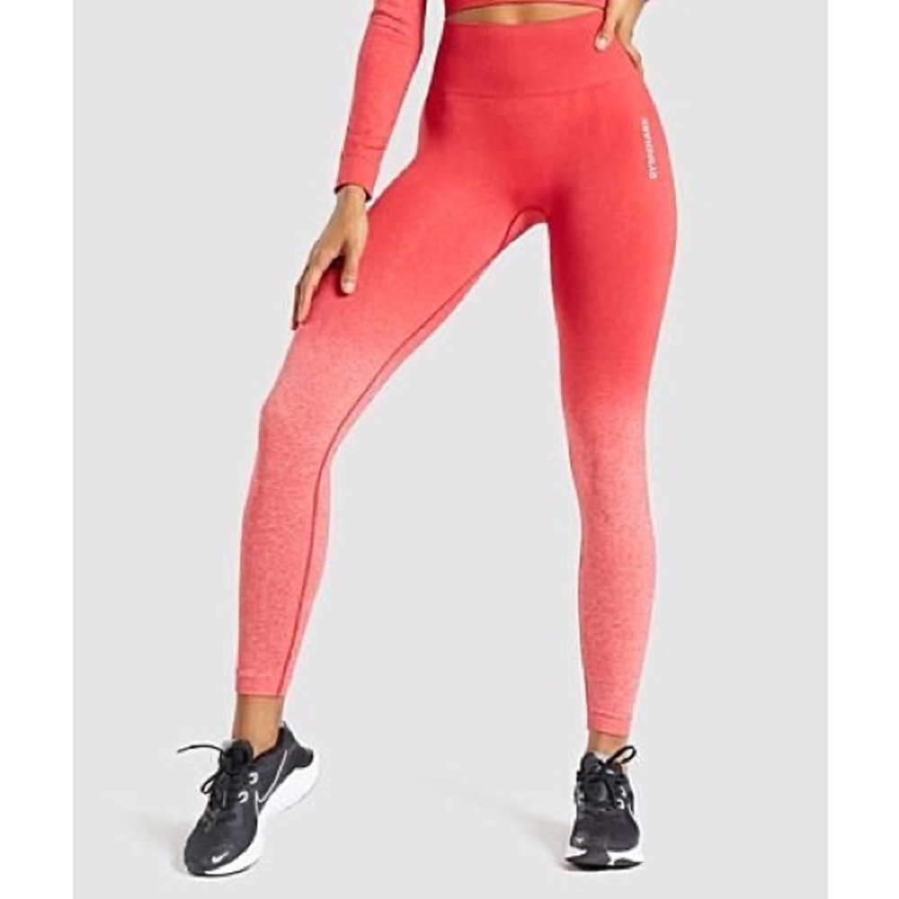 NWT gymshark adapt marl ombré raspberry red
